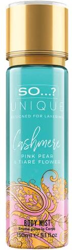 SO...? So…? Unique Womens Vegan Cashmere Body Mist Fragrance Spray 150ml