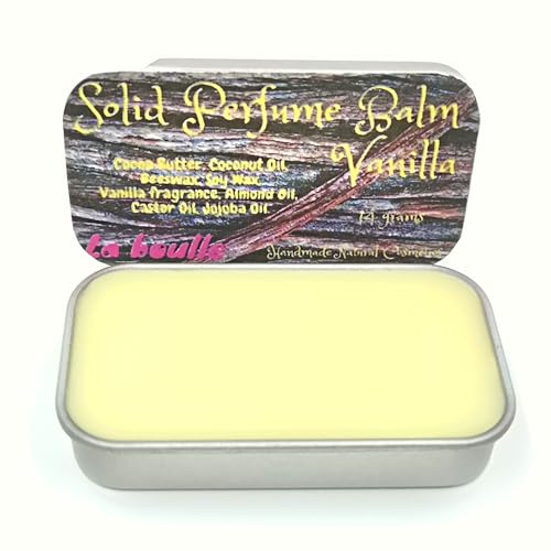 La Boulle Balsamo di profumo naturale solido alla vaniglia. Per pelli sensibili. Fatto a mano nel Regno Unito.
