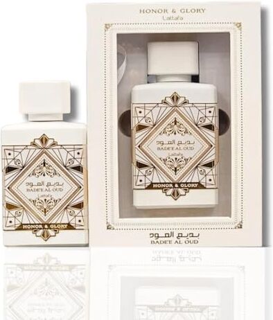 Lattafa Bade'e Al Oud Honor & Glory Unisex Eau de Profumo Spray, 3.4 Ounce