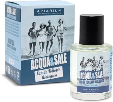 Apiarium Bio Natural Cosmetics APIARIUM Eau de Toilette Acqua e Sale Bio Certificato, 50 ML, Acqua profumata corpo alghe oceaniche si unisce armoniosamente al legno cedro in una morbida speciale effusione