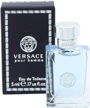 Versace POUR HOMME by  0.17 oz Eau De Toilette MINI SPLASH NEW Box Men by