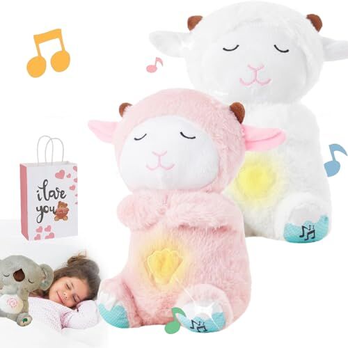 Camic Arrily Calming Otter, Soothing Koala, Anxiety Relief Koala, Breathing Otter Sleep Buddy, The Relief Koala Breathing, with Sensory Details Music Lights&Rhythmic Breathing Motion (2pcs-2)