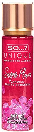 SO...? So…? Unique Womens Vegan Sugar Plum Body Mist Fragrance Spray 150ml