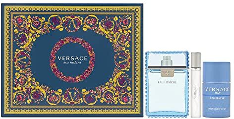 Versace Man Eau Fraiche Set Regalo 3 Pezzi: Eau De Toilette 100ml Deodorante Stick 75ml Eau De Toilette 10ml