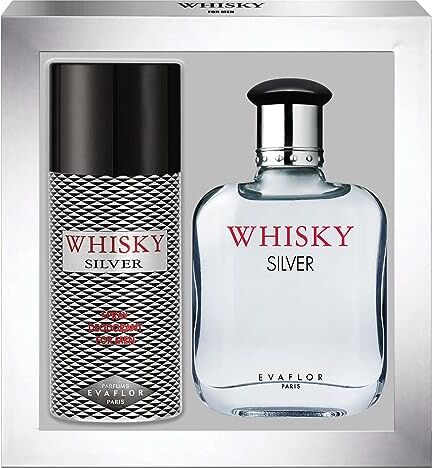 EVAFLORPARIS WHISKY SILVER • Cofanetto Eau de Toilette 100ML + Deodorante 15OML • Spray • Profumo Uomo • Regalo •