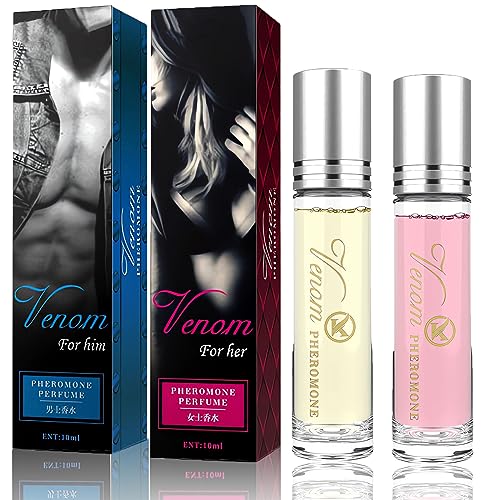 Géneric 2023 New Venom Fragrance, Velora Phero Perfume, Ferromont Men'S Roll-on, Pheromones Perfumes for Women, Pure Instinct Roll on Pheromone Perfume, Venom Scents Feromones for Women Attract Men (Man+Miss)