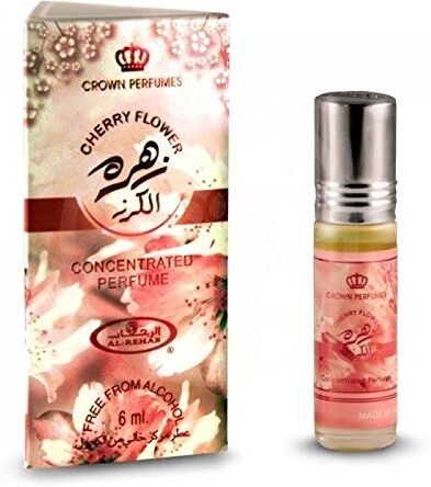 Al Rehab Profumo Cherry Flower roll-on all'olio di attar, fragranza: fiori di ciliegio, Al Madinah, 6 ml, senza alcool