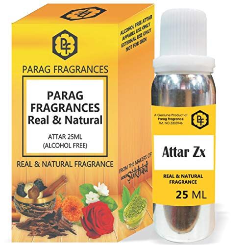 Parag fragrances Parag Profumi 25ml Zx Attar con bottiglia vuota fantasia (senza alcool, lunga durata, Attar naturale) Disponibile anche in 50/100/200/500