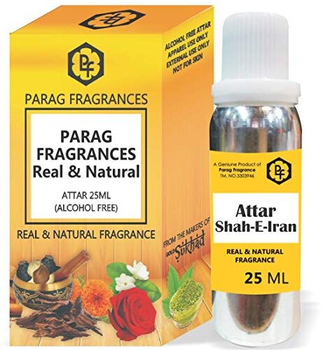 Parag fragrances 25ml Shah-E-Iran Attar con bottiglia vuota fantasia (senza alcool, lunga durata, Attar naturale) Disponibile anche in 50/100/200/500