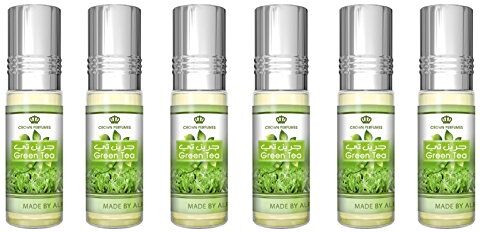 PRiME Echt Attar Olio profumato senza alcool, 6 ml, alta qualità, 6 ml x 6 pezzi (confezione da 6) – Verde