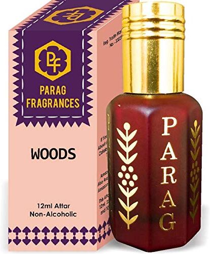 Parag fragrances Woods Attar 1 Tola / 12 ml (Crystal Series) (Limited Time Launching Offerta Pack) Naturale Distiled Attar/Attar senza alcool/Attar di lunga durata