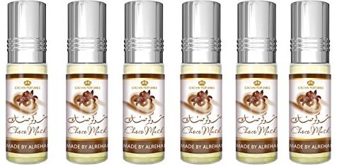 PRiME Original Attar Profumo per olio senza alcool, 6 ml, qualità top 6 ml x 6 pezzi (confezione da 6) – CHOCO-MOSCHUS