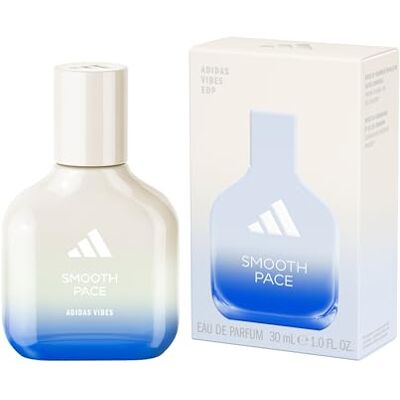 adidas Vibes Smooth Pace Eau de Parfum, Per tutti. Calma naturale. Profumo lunga durata, Note di Legno di Cashmere e Carbone Salino 30 ml adidas Vibes Smooth Pace Eau de Parfum, Per tutti. Calma naturale. Profumo lunga durata, Note di Legno di Cashmere e Carbone Salino 30 ml