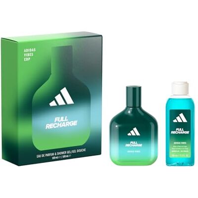 adidas il cofanetto Vibes composto da Eau de Parfum Full Ricarica e Gel Doccia adidas il cofanetto Vibes composto da Eau de Parfum Full Ricarica e Gel Doccia