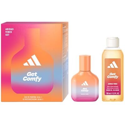 adidas , Confezione Regalo Donna Vibes Get Comfy Eau de Parfum 30 ml + Gel Doccia 100 ml adidas , Confezione Regalo Donna Vibes Get Comfy Eau de Parfum 30 ml + Gel Doccia 100 ml
