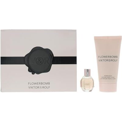 Viktor&Rolf Flowerbomb, set regalo da 2 pezzi: Eau de Parfum 7 ml, lozione per il corpo da 50 ml Viktor&Rolf Flowerbomb, set regalo da 2 pezzi: Eau de Parfum 7 ml, lozione per il corpo da 50 ml