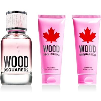 Dsquared2 KIT WOOD2 Donna Eau De Toilette 50 ML + BL100 + SG Dsquared2 KIT WOOD2 Donna Eau De Toilette 50 ML + BL100 + SG