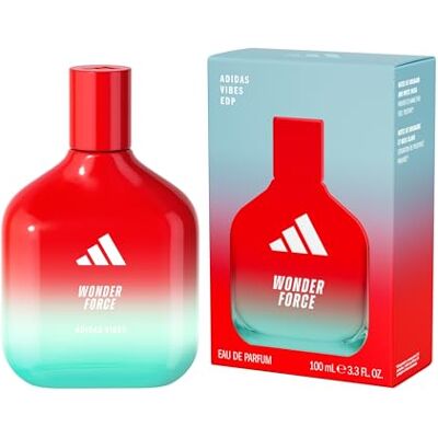 adidas Vibes Wonder Force Eau de Parfum, Per tutti. Entusiasta e Solare, Profumo a lunga durata, Rabarbaro e Muschio Bianco 100 ml adidas Vibes Wonder Force Eau de Parfum, Per tutti. Entusiasta e Solare, Profumo a lunga durata, Rabarbaro e Muschio Bianco 100 ml