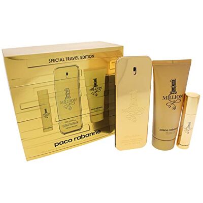 Set regalo Rabanne 1 Million Eau de Toilette - 100ml + Spray da viaggio Set regalo Rabanne 1 Million Eau de Toilette - 100ml + Spray da viaggio