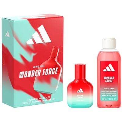 adidas , Cofanetto Regalo Vibes Wonder Force, Eau de Parfum 30ml e Docciachiuma 100ml adidas , Cofanetto Regalo Vibes Wonder Force, Eau de Parfum 30ml e Docciachiuma 100ml