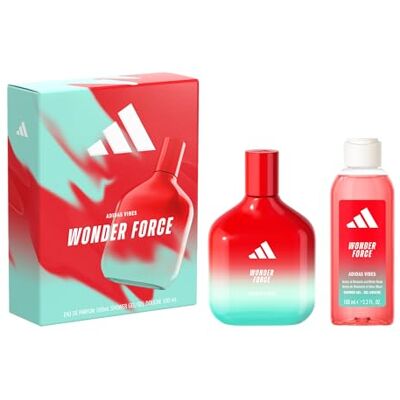 adidas , Cofanetto Regalo Vibes Wonder Force, Eau de Parfum 100ml e Docciaschiuma 100ml adidas , Cofanetto Regalo Vibes Wonder Force, Eau de Parfum 100ml e Docciaschiuma 100ml