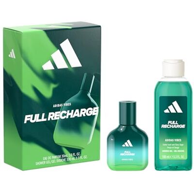 adidas , Cofanetto Regalo Vibes Full Recharge, Eau de Parfum 30ml e Docciaschiuma 100ml adidas , Cofanetto Regalo Vibes Full Recharge, Eau de Parfum 30ml e Docciaschiuma 100ml