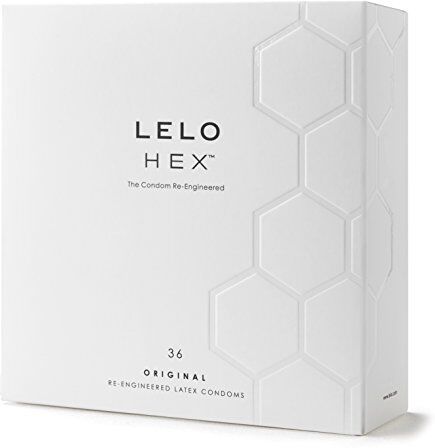 LELO HEX Preservativi Reinventati, Nuovi Profilatticisottili e resistenti per sensazioni ottimi, Leggermente lubrificati Condom, Preservativi con rilievi e nervature, Confezione da 3