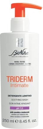 BioNike Triderm Intimate Detergente Intimo Lenitivo PH 7 per Pelli Sensibili e Intolleranti, Azione Lenitiva e Deodorante, Allevia Rossori e Irritazioni, Dona Idratazione e Freschezza alla Pelle