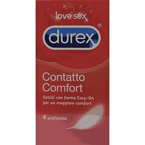 Durex Contatto Comfort Profilattici, 4 Preservativi