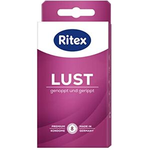 Ritex Lussuria Preservativi nubbed & a coste, confezione da 8 Ritex Lussuria Preservativi nubbed & a coste, confezione da 8
