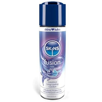 SKINS Fusion Anal Lube – A Fusion of Water Based lube and Silicone lube – First Hybrid Lube, Slippery Silicone Based Lubricant and Silky Smooth Water Based Lubricant SKINS Fusion Anal Lube – A Fusion of Water Based lube and Silicone lube – First Hybrid Lube, Slippery Silicone Based Lubricant and Silky Smooth Water Based Lubricant