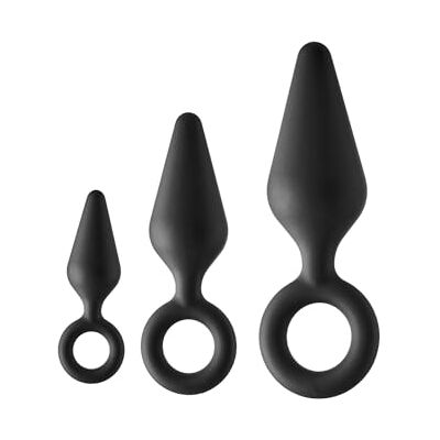 DREAM TOYS Fantasstic Anal Training Kit Ring Plug Black One Size DREAM TOYS Fantasstic Anal Training Kit Ring Plug Black One Size