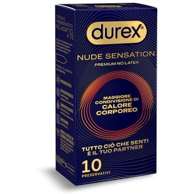 Durex - Nude Sensation Ultra Sottile Non Latex - 10 pz Durex - Nude Sensation Ultra Sottile Non Latex - 10 pz