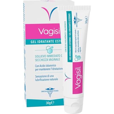 VAGISIL Lubrificante Esterno a Base D'Acqua, Idratante Con Acido Ialuronico, Sollievo Immediato Dalla Secchezza Vaginale, 30 g VAGISIL Lubrificante Esterno a Base D'Acqua, Idratante Con Acido Ialuronico, Sollievo Immediato Dalla Secchezza Vaginale, 30 g