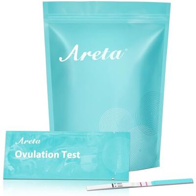 ARETA 30 x Test di Ovulazione Sensibile: Test Fertilità Donna 25 mIU/ml, Stick Ovulazione Affidabile, Kit Ovulazione da 30 Confezioni Altamente Accurato, 30 LH Test ARETA 30 x Test di Ovulazione Sensibile: Test Fertilità Donna 25 mIU/ml, Stick Ovulazione Affidabile, Kit Ovulazione da 30 Confezioni Altamente Accurato, 30 LH Test