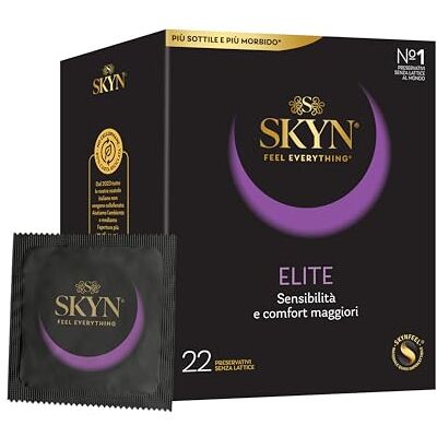 SKYN Elite Preservativi Senza Lattice in Poliisoprene Ultramorbidi e Ultrasottili, 22 Pezzi SKYN Elite Preservativi Senza Lattice in Poliisoprene Ultramorbidi e Ultrasottili, 22 Pezzi