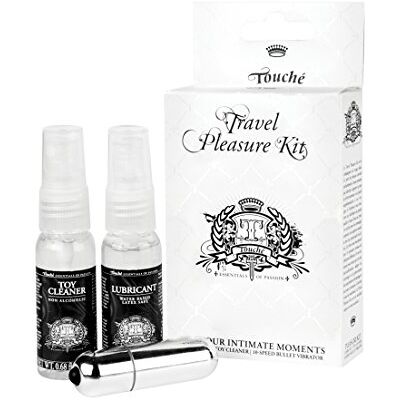 Touché Kit Regalo da Viaggio con: 1 Lubrificante 20 ml, 1 Pulitore per Giochi 20 ml ed Un Bullet Vibrante 10 Velocità Touché Kit Regalo da Viaggio con: 1 Lubrificante 20 ml, 1 Pulitore per Giochi 20 ml ed Un Bullet Vibrante 10 Velocità