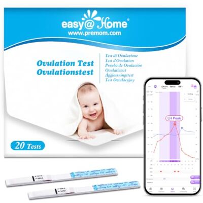 Easy@Home Test di Ovulazione: 20 x Test Fertilità Donna 25 miu/ml Aumenta le tue Possibilità di Rimanere Incinta Alimentata da gratuita Italiana APP Premom (20LH Test) Easy@Home Test di Ovulazione: 20 x Test Fertilità Donna 25 miu/ml Aumenta le tue Possibilità di Rimanere Incinta Alimentata da gratuita Italiana APP Premom (20LH Test)
