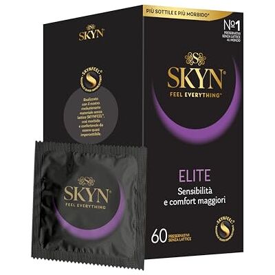 SKYN Elite Preservativi Senza Lattice in Poliisoprene Ultramorbidi e Ultrasottili, 60 Pezzi SKYN Elite Preservativi Senza Lattice in Poliisoprene Ultramorbidi e Ultrasottili, 60 Pezzi
