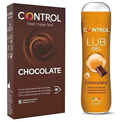 CONTROL Bake Off Chocolate, kit da 1 confezione di preservativi Chocolate 6 pezzi e un lubrificante CONTROL Bake Off Chocolate, kit da 1 confezione di preservativi Chocolate 6 pezzi e un lubrificante