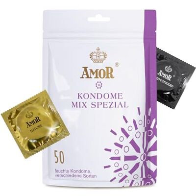 AMOR Preservativo Premium Mix Special tipo Extra confezione campione Ø 53/54 mm confezione da 50 AMOR Preservativo Premium Mix Special tipo Extra confezione campione Ø 53/54 mm confezione da 50