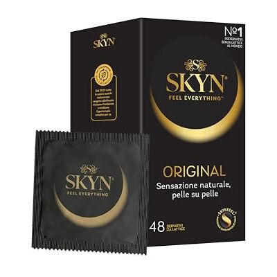 SKYN Original Preservativi Senza Lattice in Poliisoprene Ultra Comfort e Sensibilità Naturale, 48 Pezzi SKYN Original Preservativi Senza Lattice in Poliisoprene Ultra Comfort e Sensibilità Naturale, 48 Pezzi