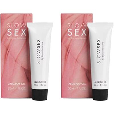 bijoux indiscrets Slow Sex Anal Play Gel (Pack DUO) Gel a Base d'Acqua 30 ml Con Camomilla, Aloe Vera e Arnica Aroma al Cocco Vegano bijoux indiscrets Slow Sex Anal Play Gel (Pack DUO) Gel a Base d'Acqua 30 ml Con Camomilla, Aloe Vera e Arnica Aroma al Cocco Vegano