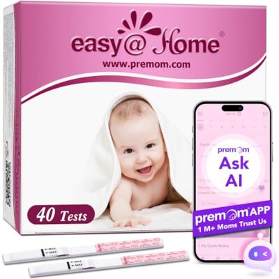 Easy@Home 40 x Test di Gravidanza Precoce: Ultra Sensibile Test Gravidanza 10mIU/ml Pregnancy Test Altamente Accurato Rilevamento Rapido & Risultato Rapido (40 HCG Test) Easy@Home 40 x Test di Gravidanza Precoce: Ultra Sensibile Test Gravidanza 10mIU/ml Pregnancy Test Altamente Accurato Rilevamento Rapido & Risultato Rapido (40 HCG Test)