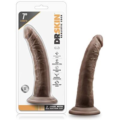 Blush Novelties Dr. Skin 7 Cock Suction Cup Chocolate 19 cm Blush Novelties Dr. Skin 7 Cock Suction Cup Chocolate 19 cm