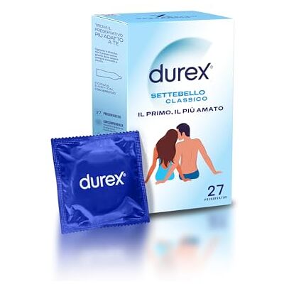 Durex Settebello Classico, Preservativi Classici, 27 Profilattici Durex Settebello Classico, Preservativi Classici, 27 Profilattici
