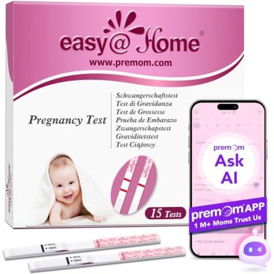 Easy@Home 15 x Test di Gravidanza Precoce: Ultra Sensibile Test Gravidanza 10mIU/ml Pregnancy Test Altamente Accurato Rilevamento Rapido & Risultato Rapido (15 HCG Test) Easy@Home 15 x Test di Gravidanza Precoce: Ultra Sensibile Test Gravidanza 10mIU/ml Pregnancy Test Altamente Accurato Rilevamento Rapido & Risultato Rapido (15 HCG Test)