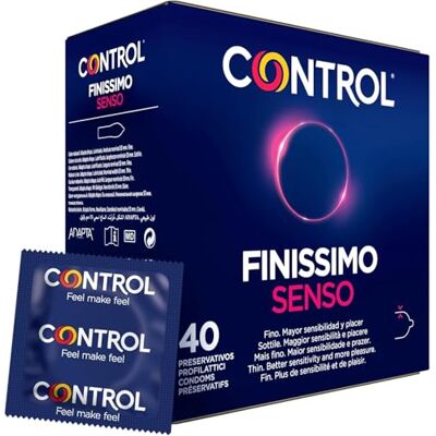 CONTROL Finissimo Senso Preservativi Ultrasottili in Lattice Naturale 40 Pezzi CONTROL Finissimo Senso Preservativi Ultrasottili in Lattice Naturale 40 Pezzi