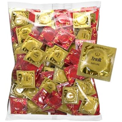 AMOR NATURE Preservativi Premium posizionamento perfetto e misure adatte a tutti Ø 53 mm Trasparente confezione da 1000 AMOR NATURE Preservativi Premium posizionamento perfetto e misure adatte a tutti Ø 53 mm Trasparente confezione da 1000