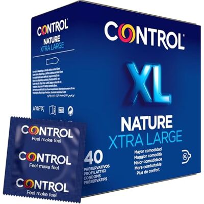 CONTROL Nature XL Preservativi Classici Taglia Grande in Lattice Naturale 40 Pezzi CONTROL Nature XL Preservativi Classici Taglia Grande in Lattice Naturale 40 Pezzi